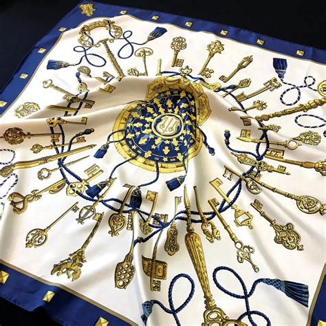 navy tan hermes scarf etsy|Hermes Scarf .